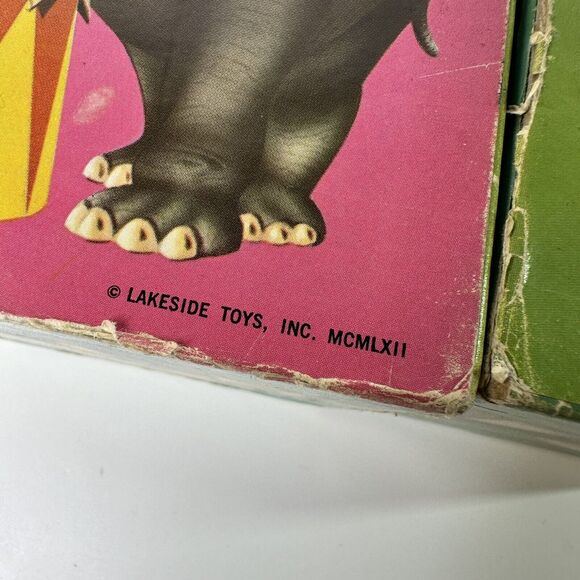 Vtg 1962 Lakeside Toys Large Barnyard Animal Puzzle Blocks Lil BooBoos Mix Match - Picture 4 of 13